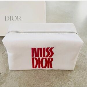Miss Dior White Cosmetic Bag